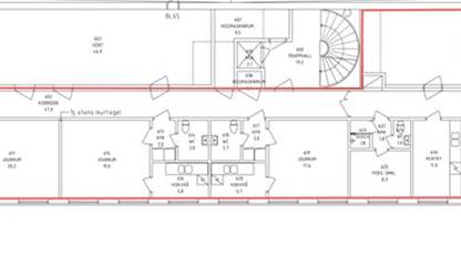 Planskiss plan 6 Planritning Staketgatan 32