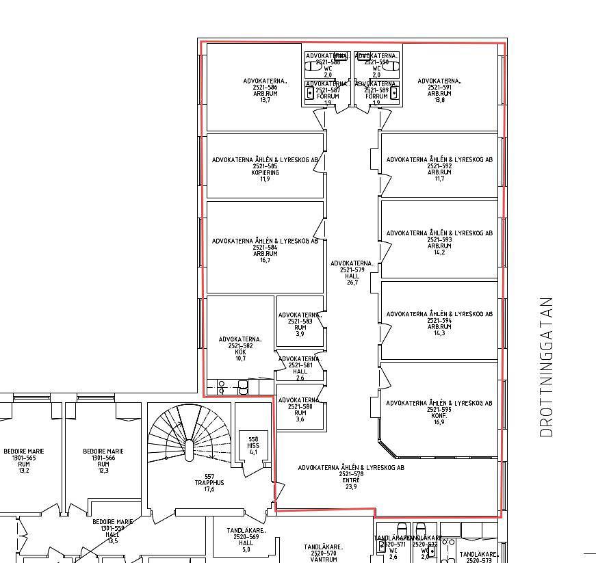 Norra Rådmansgatan 8A, Centrum