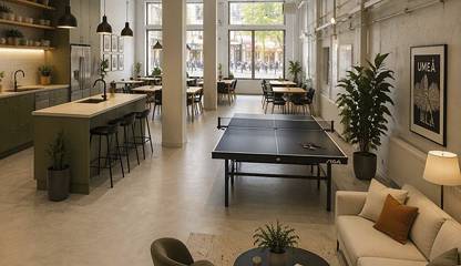 AI-genererad inspirationsbild av kök och lounge Kungsgatan 52
