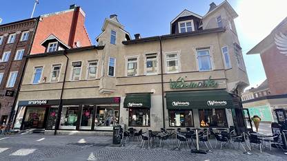 Fastigheten, fasad mot prästgatan Ledig lokal, Prästgatan 27, Centrum, Östersund