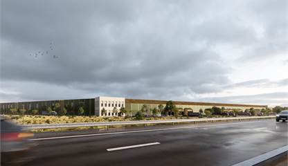 Fullskalig anläggning vy från E22 Sydöstra vägen