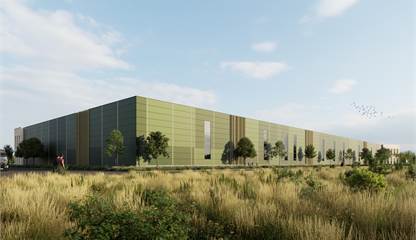 Fullskalig anläggning vy grönska Sydöstra vägen