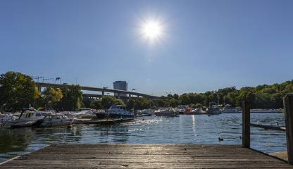Strandpromenad nedför kontoret Ringvägen 100