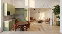 Visionsbild, pentry, lounge och lunchrum i kontor Visionsbild, pentry, lounge och lunchrum i kontor