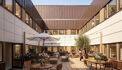 Egen tillgång till uteplats (visionsbild) Frölunda Torg