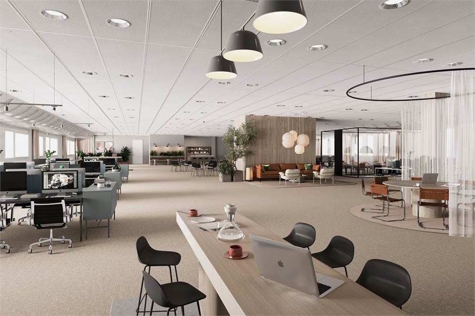 Oändliga möjligheter att påverka utformningen av kontorslokalerna (Visionsbild)