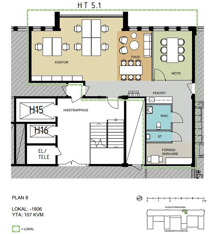 Rudsjöterrassen 5, Handen