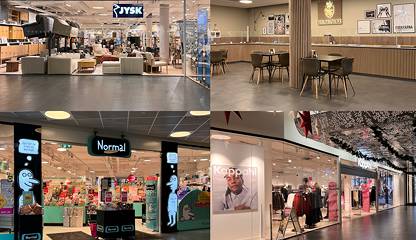 Urval av butiker i gallerian Rosenborgsgatan 26