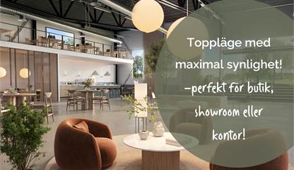 Inspirationsbild hur det kan se ut om man bygger ett loft i lokalen. Sanatoriebacken 8A