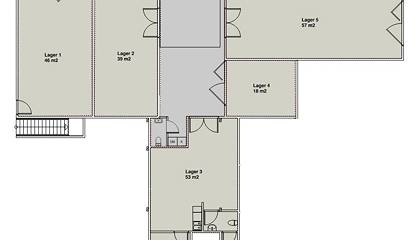 Planlösning över de olika lagerytorna Boråsvägen 25