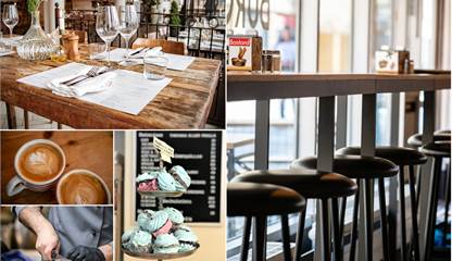 Collage av olika verksamheter som kan passa i lokalen Kanalgatan 41B