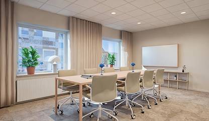 Visionsbild på möterum (AI-genererad). Skeppargatan 11, Nygatan 61