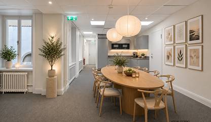 Visualisering av pentry- och pausyta Arsenalsgatan 2