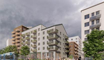 Gatuplan med kommande tvärbana Kvarngatan 40