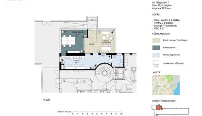Planritningen Industrivägen 6E