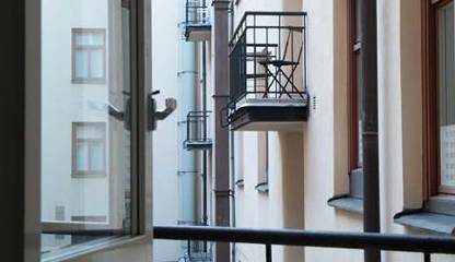 Balkong mot innergård Götgatan 59 A