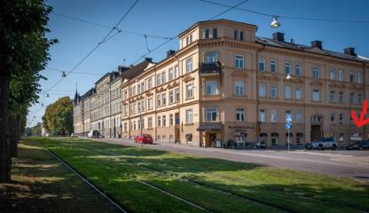 Lokalen belägen vid den röda pilen Åbygatan 1