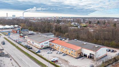 Drönarbild Ledig lokal, Mått Johanssons Väg 7, Valhalla, Eskilstuna