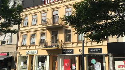 Fasad mot Östra Boulevarden 48 Ledig lokal, Östra Boulevarden 48, Centrala Staden, Kristianstad