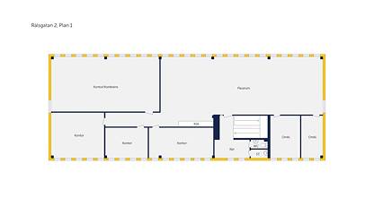 Planlösning 1 tr Rälsgatan 4
