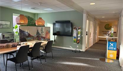 Korridor mot kontorsrummen Infanterigatan 14