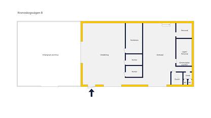 Planlösning Mark, Kronoskogsvägen 8-10, Västerslätt, Umeå