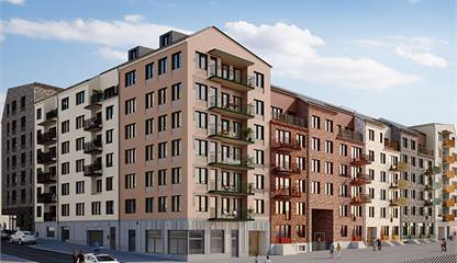 Illustration framtagen av Studio Superb Hennings Gata 8B