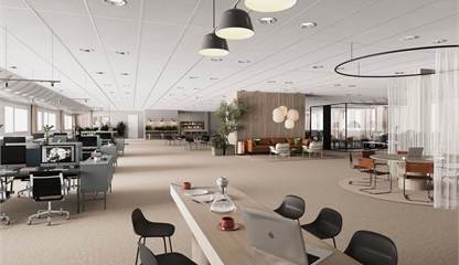 Oändliga möjligheter att påverka utformningen av kontorslokalerna (Visionsbild)