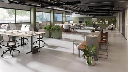 Kontorsmiljö (bilden är renderad) Ledig lokal, Sjöhagsvägen 3, Gustavsvik, Västerås