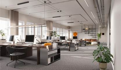 Rendering kontorsyta Hemvärnsgatan 9