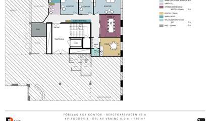 Befintlig planlösning Bergtorpsvägen 43 A