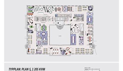 Planritning 1205 kvm Telegrafgatan 6