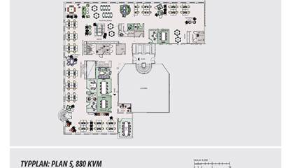 Planritning 880 kvm Telegrafgatan 4