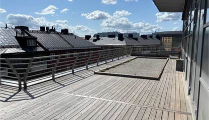 Egen takterrass med boulebana Råsundavägen 4