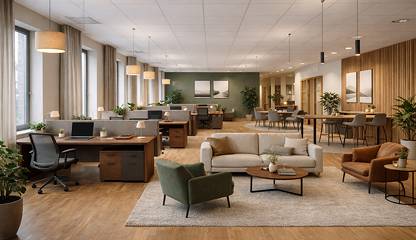 Inspirationsbild kontorslandskap Telegrafgatan 4