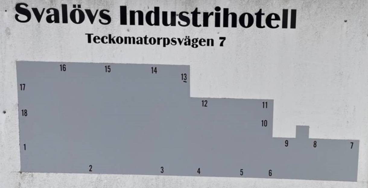 Teckomatorpsvägen 7, Svalövs Industrihotell