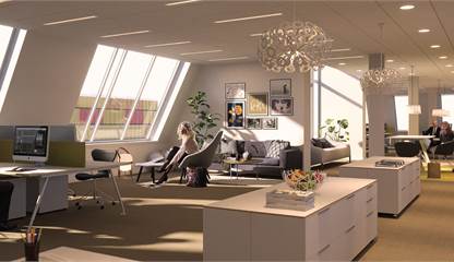 Öppet kontorslandskap (visionsbild) Bures Gata 7