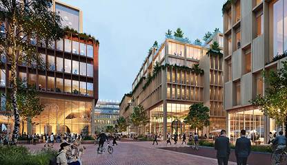 Visionsbild Stockholm Wood City Smedjegatan 1, Kvarter K