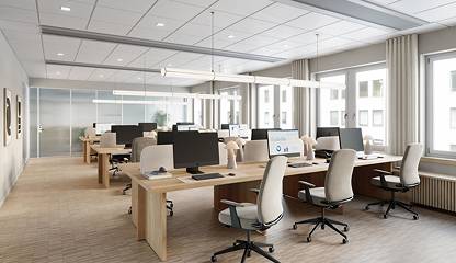 Visionsbild arbetsplatser Kungsgatan 12–14