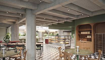 Visionsbild, café Norra Stationsgatan 61