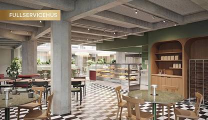 Visionsbild, café Norra Stationsgatan 61