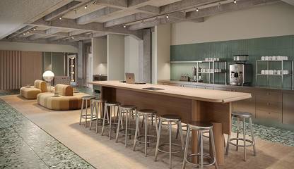 Visionsbild möteslounge Norra Stationsgatan 61