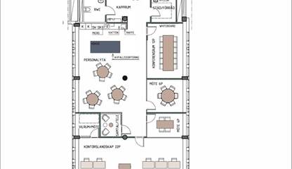 Visionsbild planlösning - 305 kvm Kungsgatan 43