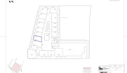 Planskiss kontorsrum 14 kvm Kyrkogatan 22
