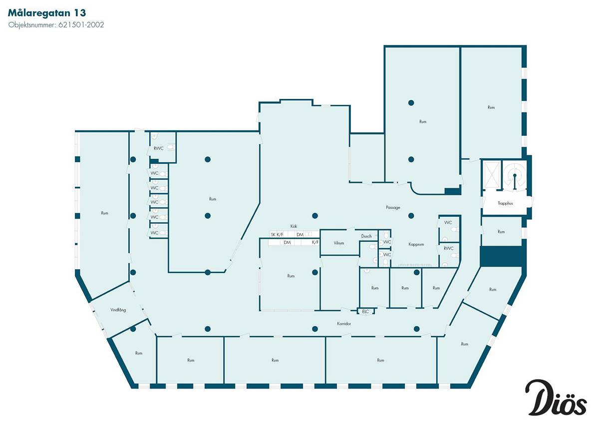 Målaregatan 13, Centrum