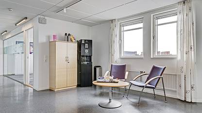 Plats för kaffestation i korridor Ledig lokal, Malaxgatan 7, Stockholm