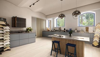 Illustration showroom Engelbrektsgatan 7