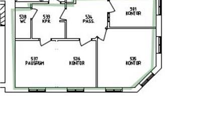 Planskiss planritning Trädgårdsgatan 18