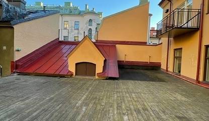 Innergård på taket Kyrkogatan 12