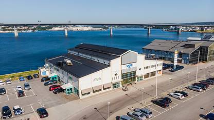 Flygbild på fasaden Kolvägen 15 Ledig lokal, Kolvägen 15, Mokajen, Sundsvall